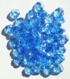 50 9mm 3 Petal Light Sapphire Pansy Flower Beads